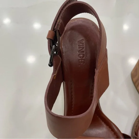Vince wood Block Heel Sandals - Picture 9 of 15